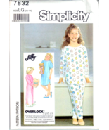 Simplicity Sewing Pattern 7832 Easy Sew Size LG 12-14 Girls Nightgown &amp; ... - £5.11 GBP