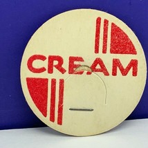 Dairy milk bottle cap farm vtg advertising vintage Cream red stripe whit... - $7.87