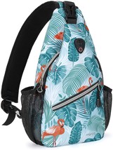 Mosiso Mini Sling Backpack, Flamingo Small Hiking Daypack Travel Outdoor Sports - £28.43 GBP