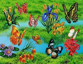 &quot;NEW&quot; butterflies Jigsaw puzzle 252 Pieces boardgame nature, flowers, in... - $35.00