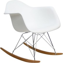 Modway Kid&#39;S Size Lounge Chair Rocker In Mid-Century Modern Molded, White. - £83.09 GBP