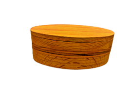 Handcrafted Wood Oval Trinket Box with Lid Signed A. Stuart Arnold Charleston SC - £34.83 GBP