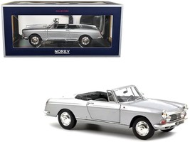 1967 Peugeot 404 Cabriolet Silver Metallic 1/18 Diecast Model Car by Norev - £89.83 GBP