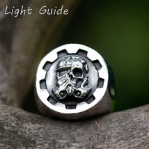 Classic, 316L Stainless Steel, Storm Trooper Helmet/Skull Star Wars Theme Ring - £19.17 GBP