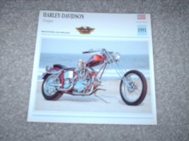 1991 Harley Davidson Chopper Atlas Motorcycle Card NOS Printed in USA - $6.50