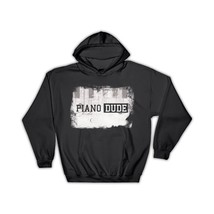 Piano Dude Music Print Wall Decor : Gift Hoodie Abstract Graffiti Black And Whit - £28.43 GBP