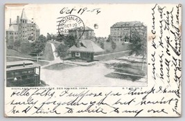 Des Moines Iowa Highland Park College Trolley 1906 Postcard O24 - £7.92 GBP