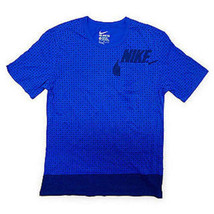 Nike Mens Bonded Dot Futura T Shirt Color Royal Blue/Black Size Medium - £38.26 GBP