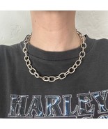 Vintage Silver Tone Cable Chain Toggle Necklace - $50.00