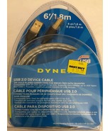 Dynex USB 2.0. A-B DEVICE CABLE 6 FEET 1.8 m NEW SEALED I-1129B-RARE-SHI... - $355.84 MXN