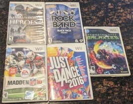 Lot of 5 Nintendo Wii Game Cases w/ 4 Manuals In Great Condition - £5.50 GBP