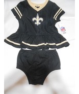 Adorable NFL Apparel Sz 6-12 mos New Orleans Saints 2 pc outfit Dress pa... - £11.74 GBP