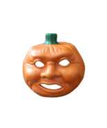 Vintage Halloween Ceramic Pumpkin Jack O Lantern Candle Tea Light Holder 5.5x6" - $18.05