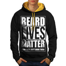 Wellcoda Beard Lives Matter Mens Contrast Hoodie, Funny Casual Jumper - £30.82 GBP