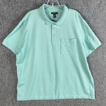 Van Heusen Polo Shirt Men&#39;s XXL 2XL Short Sleeve Light Blue Cotton Blend... - €8,96 EUR
