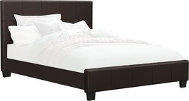 Homelegance Lorenzi Faux Leather Upholstered Platform Bed, King, Brown - £268.13 GBP
