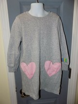 Hanna Andersson Gray LS Dress W/Heart Pockets Size 5 (110) Girl&#39;s EUC - $23.36