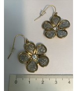 vintage hawaiian plumeria flower dangle earrings - $19.79