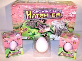 12 Hatch&#39;em Growing Lizard Eggs Toy Grow Hatch Novelty Magic Hatching Egg New - £18.77 GBP