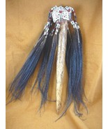 (W-1d) vintage 15&quot; ceremonial Cassowary bird leg bone tribal dagger feat... - £235.80 GBP