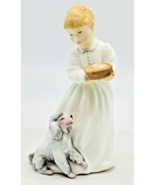 Royal Doulton Figurine Dinnertime HN3726 England Poodle 4.5 inch 1995 Bo... - $32.71