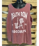 DEATH ROW RECORDS Hip Hop Band L.A. Tank Top Light Maroon Skeleton Hands... - $34.74 CAD