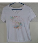 Women’s Willoughby Coffee &amp; Tea  T Shirt Size M Off White Short Sleeve - $20.50 CAD