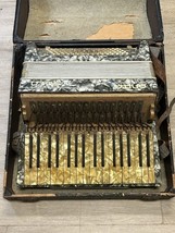 Vintage Solo Anita Piano Accordion With Brown Case READ - German - $494.95