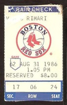 Cleveland Indians Boston Red Sox 1986 Ticket Wade Boggs Jim Rice + - £2.35 GBP