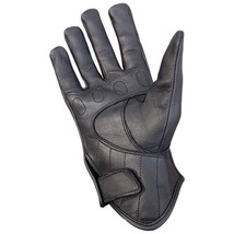 Motorcycle Sporty Leather Glove Rubber Knuckles - £28.15 GBP