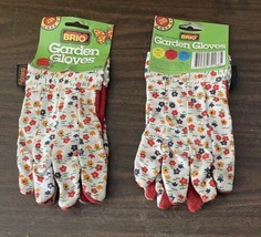 2 pair NEW With Tags Kids vintage 1998 Brio Garden Gardening Gloves - $25.21