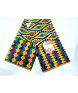 African Fabric Ankara Polyester  Kente Prints H. By The Yard - $7.40