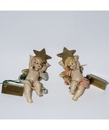 Set of 2 Fontanini Simonetti Depose Italy Cherub Angels w Star 696 697 O... - $22.95