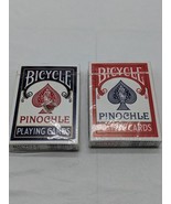Lot Of (2) Bicycle Pinochle 48 Sealed Playing Card Decks Blue And Red - €8,47 EUR