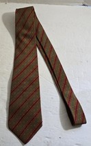 Vintage Emanuel Ungaro Paris Tan/Red/Blue Striped Silk Neck Tie Neck Tie - $18.81