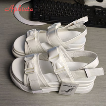 Platform Shoes Women Sandals Wedge Heels Shoes Height Increaming Women Buckle Th - £27.72 GBP