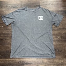 Under Armour Loose Fit Gray Tee Mens Size XXL Short Sleeve  - $14.72