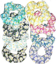 Hair Scrunchie Daisies Daisy Scrunchies by Sherry Ponytail Holder Ties New - £5.57 GBP