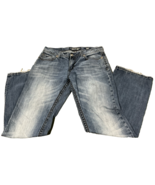 Seven7 Jeans 34x34 Boot Fit Flap Pockets Premium Denim Faded Soft Denim 2000s - $24.74