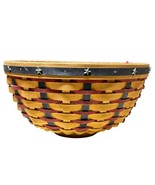 Longaberger 9” Bowl Basket. Old Glory. Flag Americana Liner. Star Stud A... - £63.08 GBP