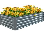 VEVOR Galvanized Raised Garden Bed, 80&quot; x 40&quot; x 19&quot; Metal Planter Box, G... - £68.56 GBP