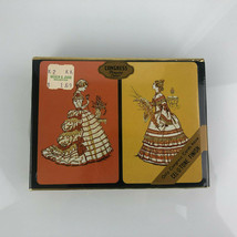 Vintage Congress Playing Cards Cel-U-Tone Finish Flower Maidens Double Pack New - £31.14 GBP