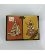 Vintage Congress Playing Cards Cel-U-Tone Finish Flower Maidens Double P... - £31.13 GBP