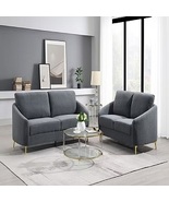 Wilton 2-Piece Modern Grey Boucle Fabric Sofa Set - $1,499.00