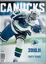 2010-11 NHL Vancouver Canucks Yearbook Ice Hockey 40th Anniversary - £27.22 GBP