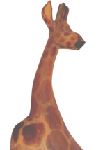 Giraffe Statue Hand Carved Wooden Giraffe 12&quot; Tall From Kenya Wood Giraffe Figur - £8.50 GBP