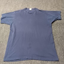 Vintage Fruit Of The Loom Blank T Shirt Adult XL Dark Blue Single Stitch... - $23.10