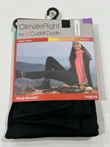 Climate Right Cuddl Duds Women’s Legging Base Layer Plush Warmth Black Small - £6.94 GBP