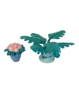 2 VTG 1996 Fisher Price Loving Family Dollhouse Plants Palm + Flowers Bl... - £11.77 GBP