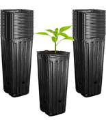 Runnico 50Pcs Plastic Deep Plant Nursery Pots,12.2”Tall Tree Pots,Black ... - £23.48 GBP